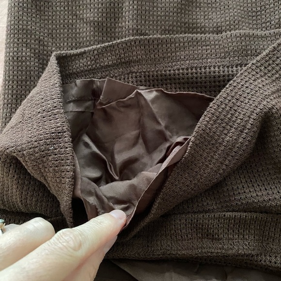 TOKUKO 1er VOL Brown Waffle Pants Made in Japan 24" Waist Hi Rise Wide Leg - Picture 10 of 13